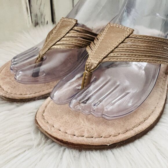 Boc Born Concepts Bronze Metallic Slip on Strappy Sandals - Size 9 EU40.5 - Picture 2 of 7